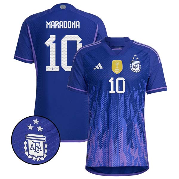 3 Estrellas Tailandia Camiseta Argentina 2ª Maradona 2022-2023