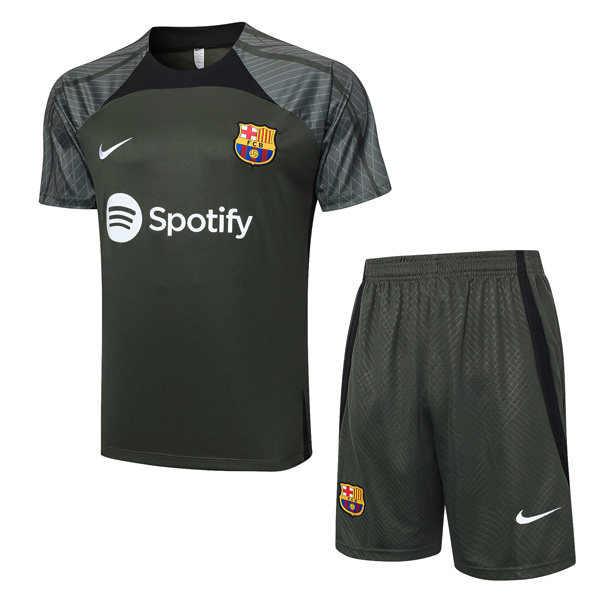 Camiseta Entrenamiento Barcelona Conjunto Completo 2024 Verde