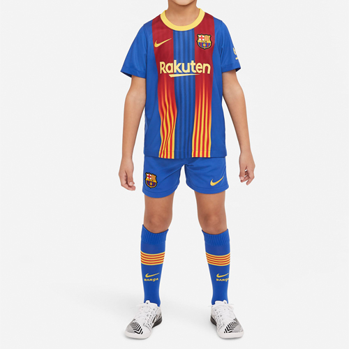 Camiseta Barcelona 1ª Cuarto Niños 2020-2021(Sin calcetines)